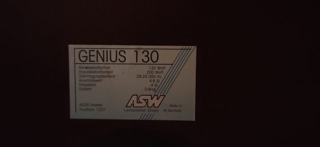 ASW Genius 130 Schild