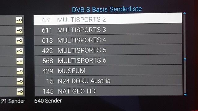 DVB-S Basis Senderliste