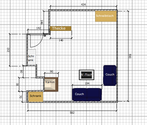 Grundriss Meines Wohnzimmers