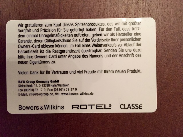 Owners-Card Übertragbarkeitsklausel