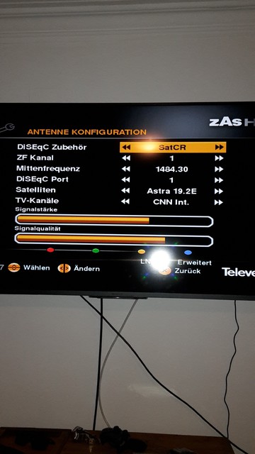 Einstellungen Extra ZAS Receiver