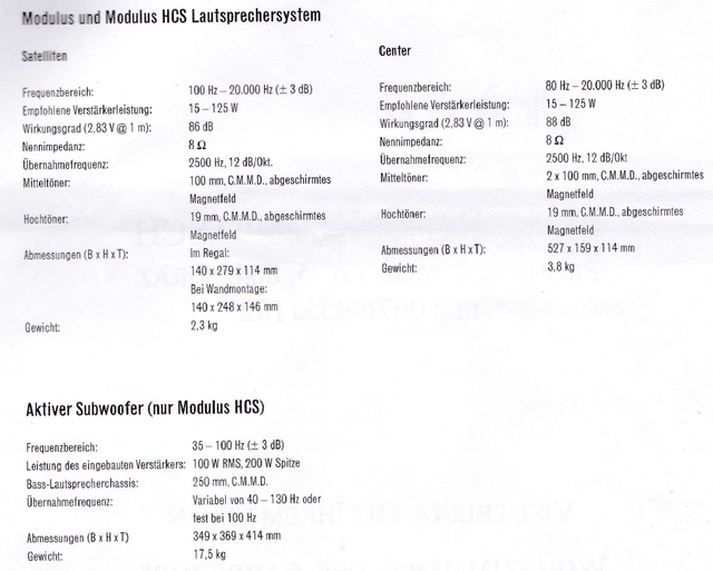 Datenblatt Infinity Modulus