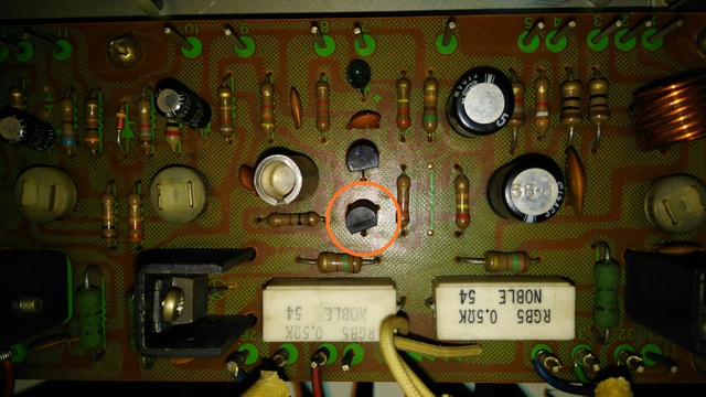 Transistor Q8 Pioneer sx737 Power amp
