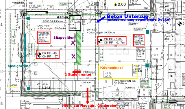 Grundriss und Schnitt