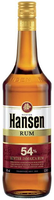 Hansen Rum Rot Echter UEbersee Rum 54 Vol 0 7l