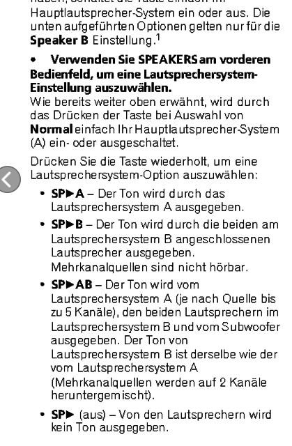 Lautsprechersystemeinstellung BA