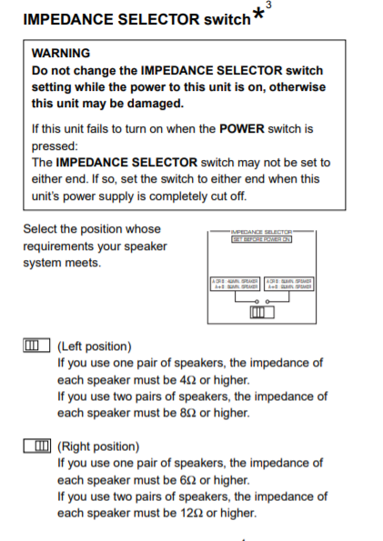 Impedance Selector Switch