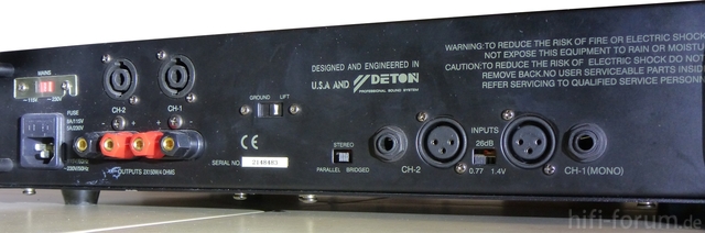 Deton D150W - Back