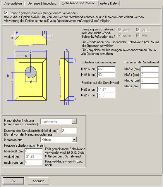 Boxen Konfiguration Zur Schallwand