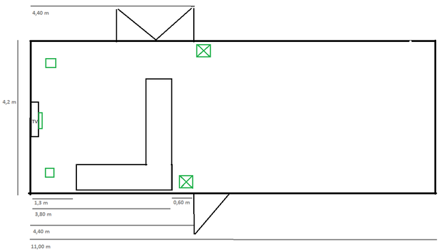 Wohnzimmeraufbau