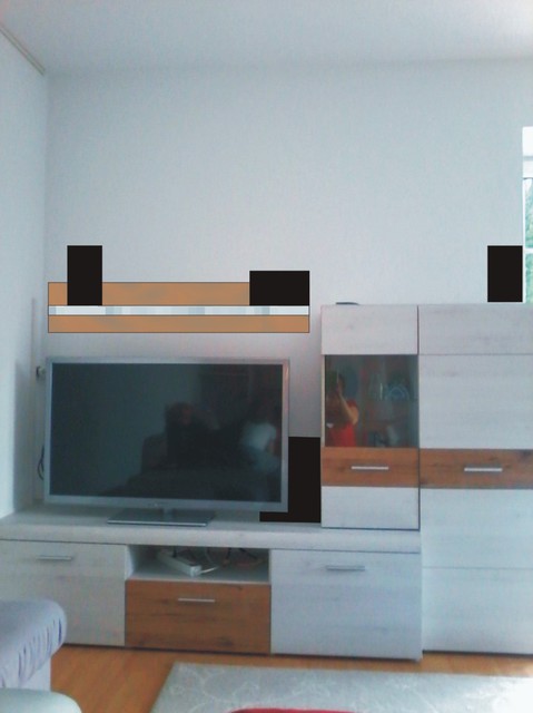 Wohnwand Fotomontage Mit Boxen
