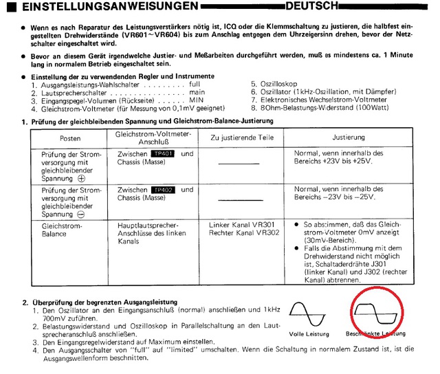 Einstellung SE-5A