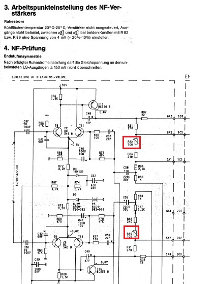 GrundigV4200 endstufeEinstellarbeiten