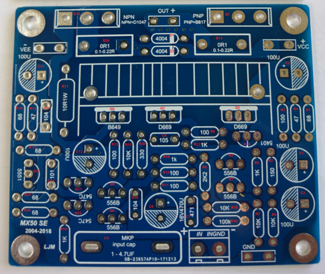 MX50 SE Platine Mit Beschriftung