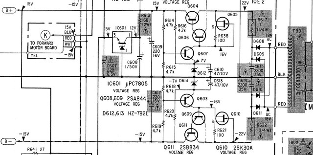 PSX800 15 V Versorgung