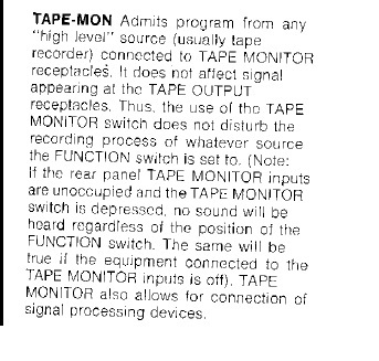 Tape Monitor Beschreibung HK401