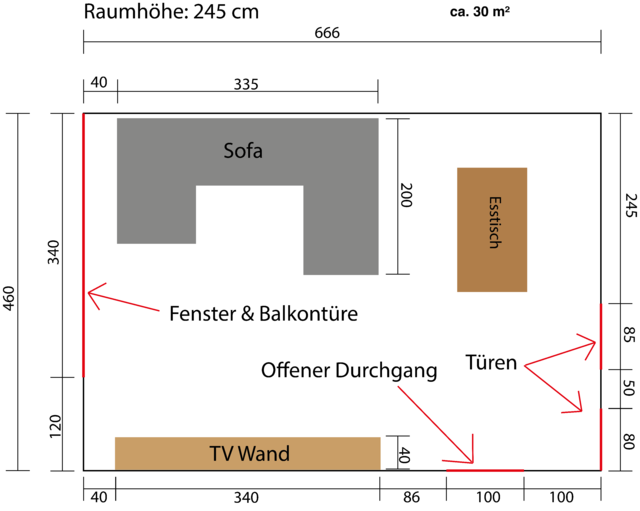 Wohnzimmer Plan