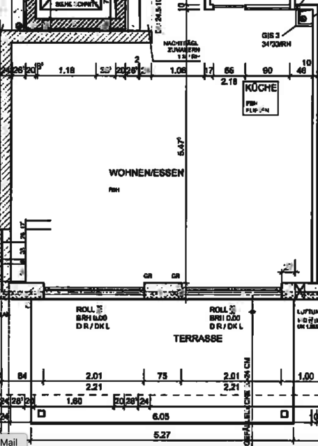 Grundriss Wohn- Essbereich