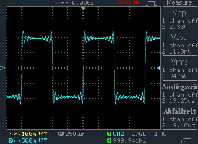 1kHz Rechteck Upsamelt 192k