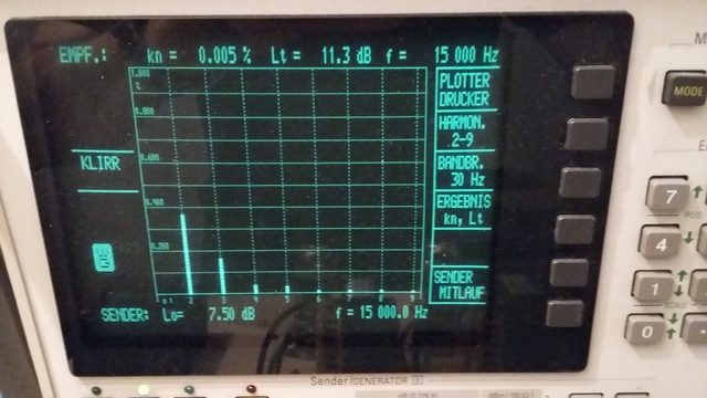 Netztrafo Klirr 15kHz