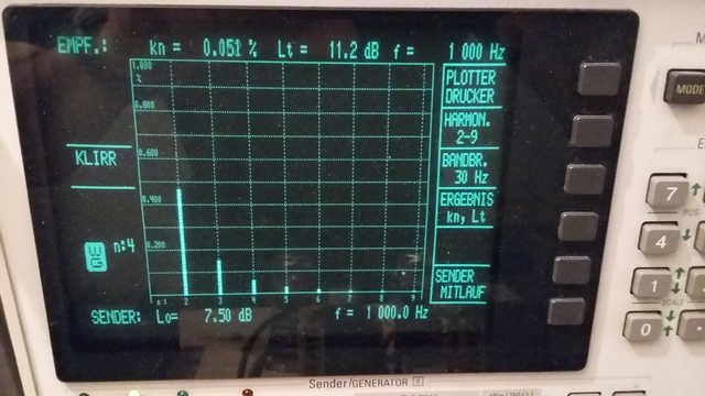 Netztrafo Klirr 1kHz