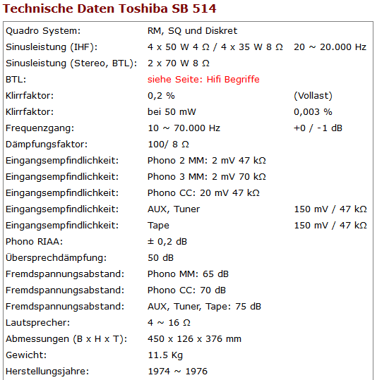 Toshiba SB 514 - 4