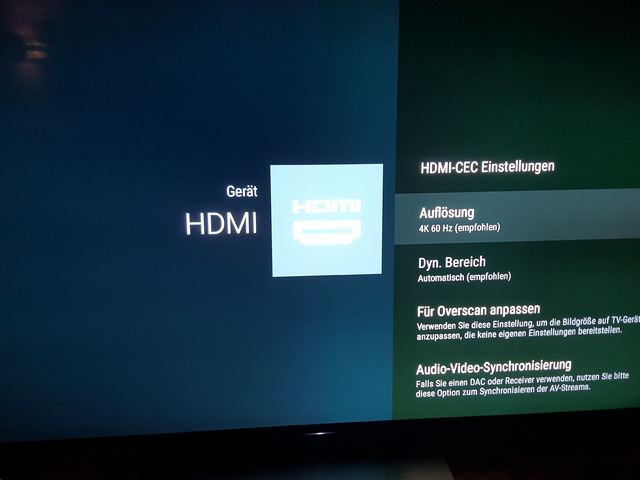 B11   Shield Menü HDMI