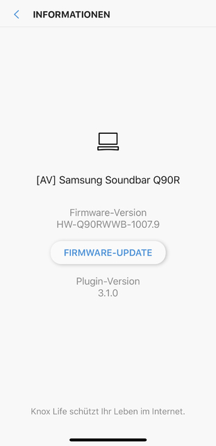 Samsung HW-Q90R Firmware-Update 