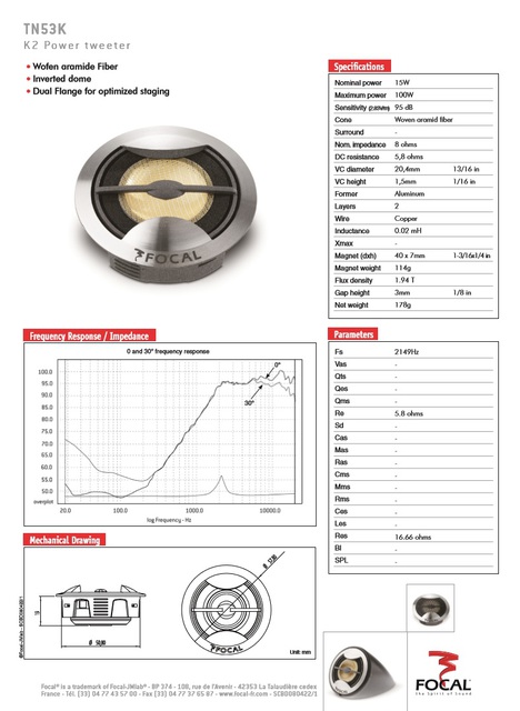 Data Sheet FOCAL KRX2 & FOCAL Alpha 80