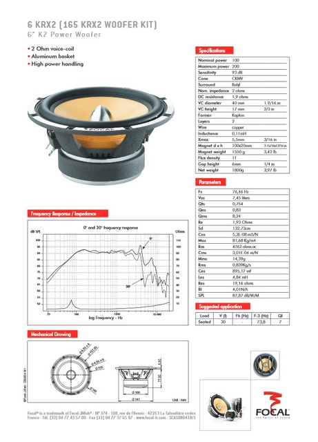 focal krx2 woofer