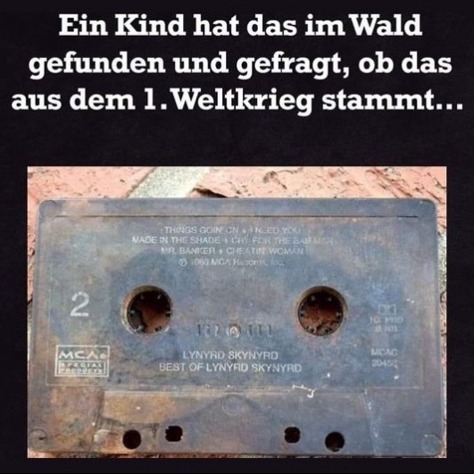 Cassette 1. Weltkrieg heutige Kinder