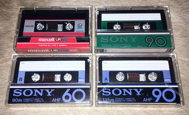 Sony AHF 60/90 (1981) / BHF 90 (1982) + Maxell UR (1986)