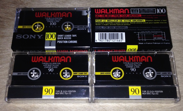 Sony Walkman Type II-Tapes 1988/89