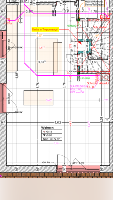 Grundriss Wohnraum 