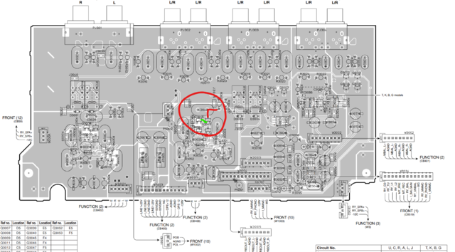 Yamaha A S1000 Schaltplan Problemstelle 2