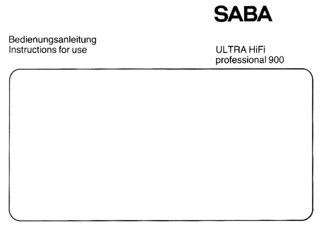 Saba PSP 900 Service Manual 0