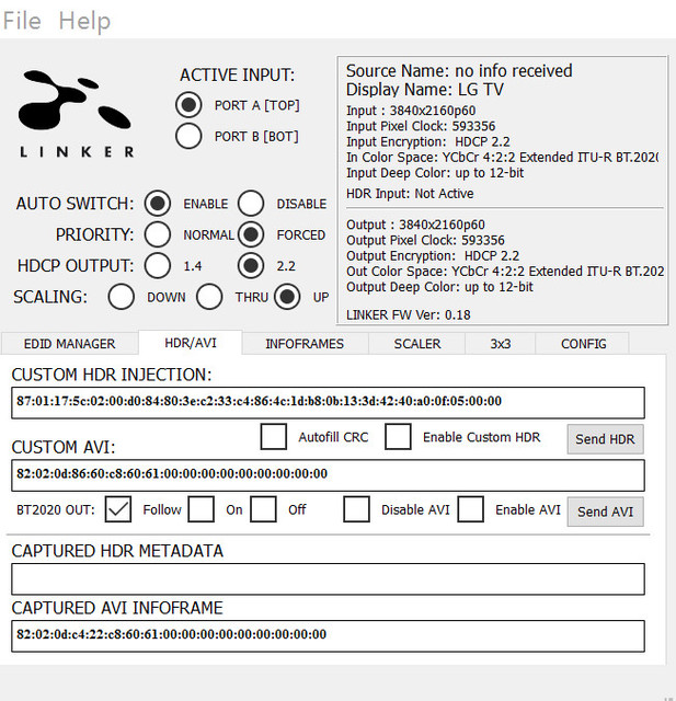 HDFury Linker Interface