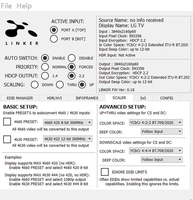 HDFury Linker Interface