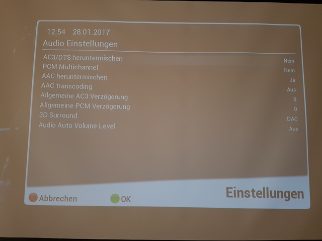 AAC/DTS Heruntermischen NEIN