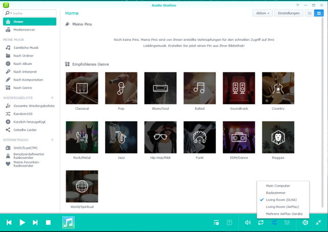 Synology Audio Station keine Wiedergabe