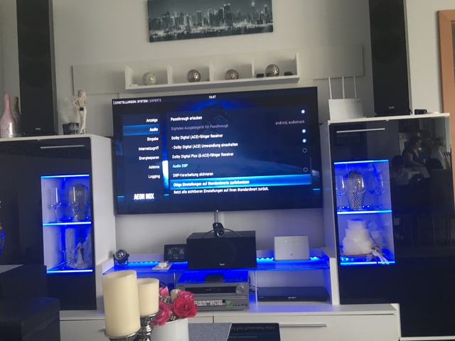 KODI->Einstellungen->System->Audio