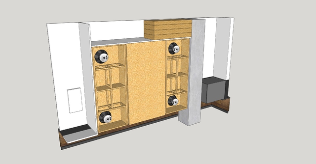 WooferAnordnung-boxen hinten offen