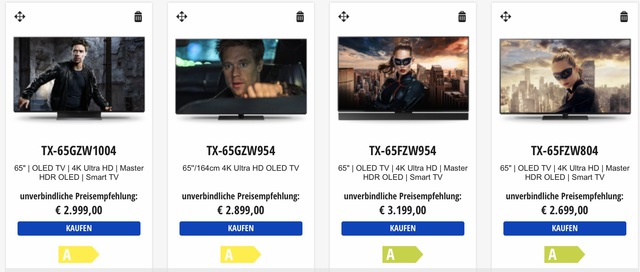 Panasonic 2018&2019 Vergleich