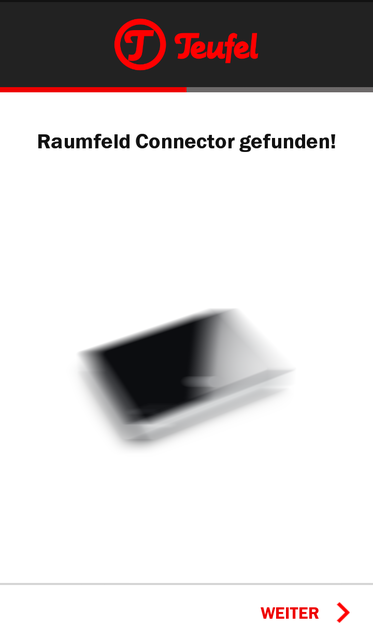 Einrichtung Raumfeld Gerät