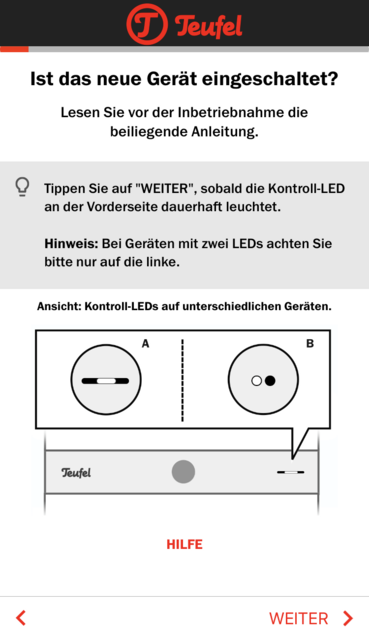 Raumfeld Setup Starten