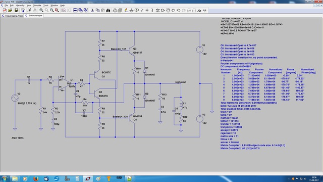 Screenshot von LTspice