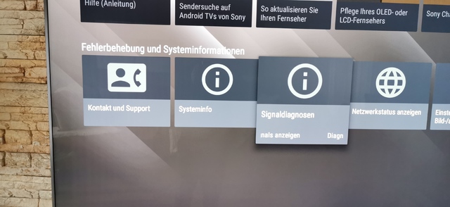 Signalstärke Beim Sony KD-75XG95