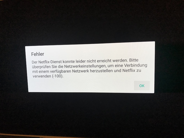 Fehlermeldung Netflix