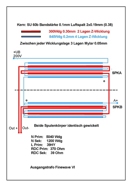 Ausgangstrafo 6S19 Vorverstärker