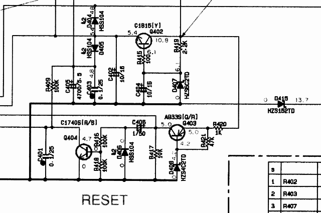 Spannungsversorgung IC 401 Yamaha AX-380